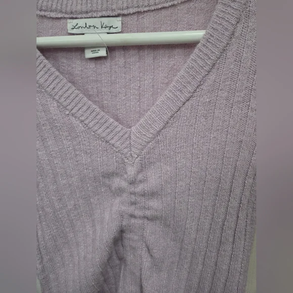 Lavender Ribbed Knit Sweater - Picture 6 of 6